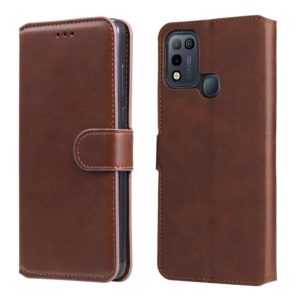 For Infinix Hot 10 Play Classic Calf Texture PU + TPU Horizontal Flip Leather Case with Holder & Card Slots & Wallet(Brown) (OEM)