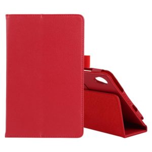 For Lenovo Tab M8 Litchi Texture Solid Color Horizontal Flip Leather Case with Holder & Pen Slot(Red) (OEM)