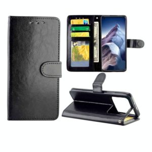 For Xiaomi Mi 11 Ultra Crazy Horse Texture Leather Horizontal Flip Protective Case with Holder & Card Slots & Wallet & Photo Frame(Black) (OEM)