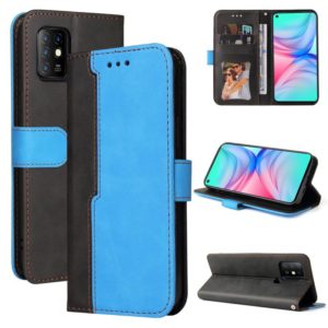 For Infinix Hot 10 Business Stitching-Color Horizontal Flip PU Leather Case with Holder & Card Slots & Photo Frame(Blue) (OEM)
