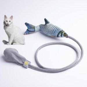 Creative Funny Cat Toy Simulation Fish Cat Toy Interactive Plush Airbag Toy(Squid) (OEM)