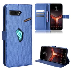For Asus ROG Phone II ZS660KL Diamond Texture Leather Phone Case(Blue) (OEM)