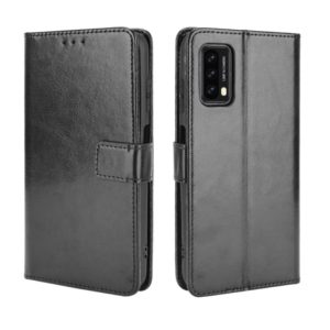 For Blackview A90 Crazy Horse Texture Horizontal Flip Leather Case with Holder & Card Slots & Lanyard(Black) (OEM)