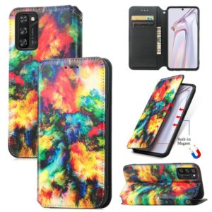 For Blackview A100 Colorful Magnetic Horizontal Flip PU Leather Case with Holder & Card Slot & Wallet(Colorful Cloud) (OEM)
