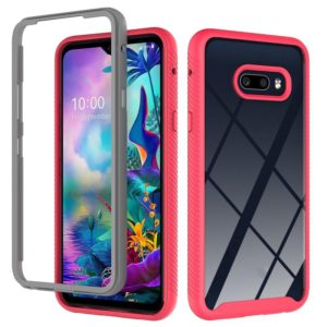 For LG V50S ThinQ 5G / G8X ThinQ Starry Sky Solid Color Series Shockproof PC + TPU Protective Case(Red) (OEM)