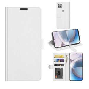 For Motorola One 5G Ace R64 Texture Single Horizontal Flip Protective Case with Holder & Card Slots & Wallet& Photo Frame(White) (OEM)
