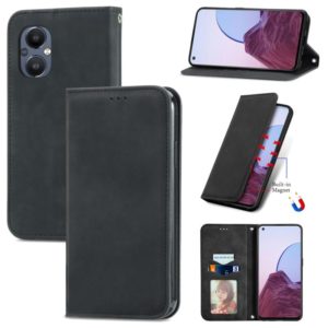 For OnePlus Nord N20 5G Retro Skin Feel Magnetic Leather Case(Black) (OEM)