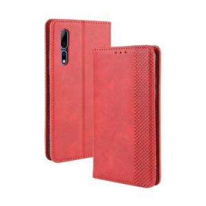 For ZTE Axon 10 Pro/Axon 10 Pro 5G/A2020 Pro Magnetic Buckle Retro Crazy Horse Texture Horizontal Flip Leather Case , with Holder & Card Slots & Photo Frame(Red) (OEM)