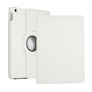For Lenovo M10 Plus 3rd Litchi Texture 360 Degrees Rotation Leather Tablet Case with Holder(White) (OEM)