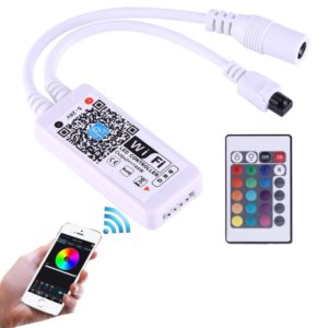 Mini Wifi RGB LED Remote Controller with 24 Keys Remote Control, Support iOS 6 or later & Android 2.3 or later, DC 5-28V (OEM)