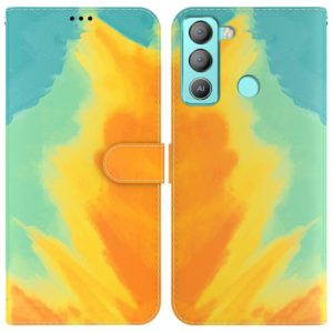 For Tecno Pop 5 LTE BD4 Watercolor Pattern Horizontal Flip Leather Phone Case(Autumn Leaf Color) (OEM)