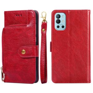 Zipper Bag PU + TPU Horizontal Flip Leather Case with Holder & Card Slot & Wallet & Lanyard For OnePlus 9R(Red) (OEM)