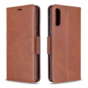 For Sony Xperia L4 Retro Lambskin Texture Pure Color Horizontal Flip PU Leather Case with Holder & Card Slots & Wallet & Lanyard(Brown) (OEM)