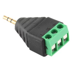2.5mm Male Plug 3 Pole 3 Pin Terminal Block Stereo Audio Connector (OEM)