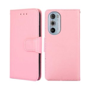 For Motorola Edge+ 2022/Edge 30 Pro Crystal Texture Leather Phone Case(Pink) (OEM)