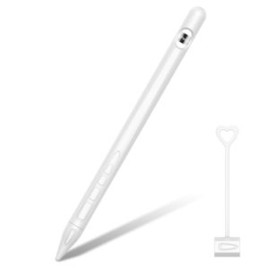 Suitable For Apple Pencil1 Generation StylusTouch Pen Silicone Protective Cover Pen Cap(White) (OEM)