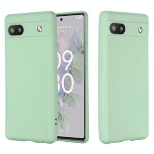 For Google Pixel 6a Pure Color Liquid Silicone Phone Case(Green) (OEM)