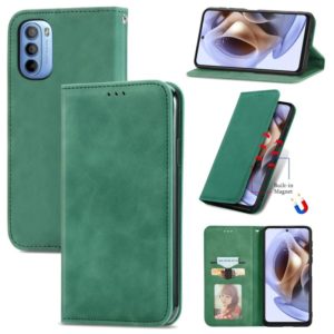 For Motorola Moto G31 Retro Skin Feel Magnetic Horizontal Flip Leather Phone Case(Green) (OEM)