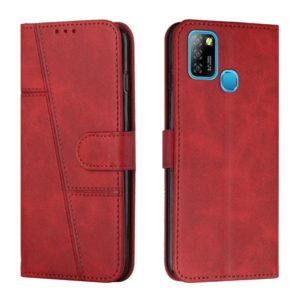 For Infinix Hot 10 Lite / Smart 5 2020 Stitching Calf Texture Buckle Leather Phone Case(Red) (OEM)