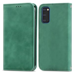 For Samsung Galaxy S20 Retro Skin Feel Business Magnetic Horizontal Flip Leather Case with Holder & Card Slots & Wallet & Photo Frame(Green) (OEM)