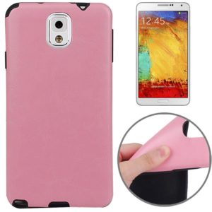Crazy Horse Texture Paste Skin TPU Protective Case for Galaxy Note III / N900(Pink) (OEM)