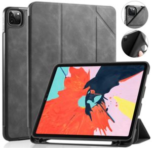 For iPad Pro 11 (2020) DG.MING See Series Horizontal Flip Leather Tablet Case ，with Holder & Pen Tray(Gray) (DG.MING) (OEM)