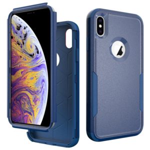 For iPhone X / XS TPU + PC Shockproof Protective Case(Royal Blue) (OEM)