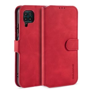 For Huawei P40 Lite / Nova 6 SE DG.MING Retro Oil Side Horizontal Flip Case with Holder & Card Slots & Wallet(Red) (DG.MING) (OEM)