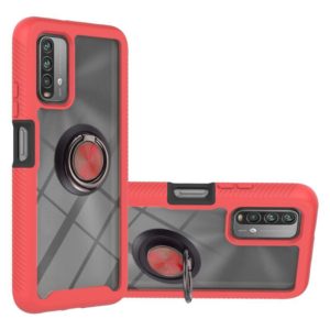 For Xiaomi Poco M3 / Redmi Note 9 4G / Redmi 9 Power / Redmi 9T Starry Sky Solid Color Series Shockproof PC + TPU Protective Case with Ring Holder & Magnetic Function(Red) (OEM)