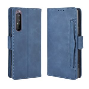For Sony Xperia 1 II Wallet Style Skin Feel Calf Pattern Leather Case ，with Separate Card Slot(Blue) (OEM)