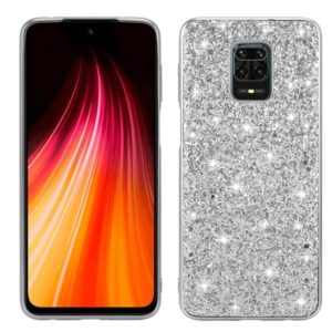 For Xiaomi Redmi Note 9 Pro Glitter Powder Shockproof TPU Protective Case(Silver) (OEM)