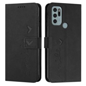 For Motorola Moto G60S Skin Feel Heart Pattern Leather Phone Case(Black) (OEM)