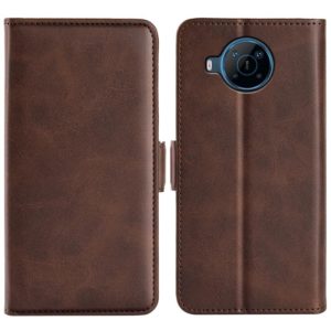 For Nokia X100 Dual-side Magnetic Buckle Leather Phone Case(Brown) (OEM)