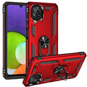 For Samsung Galaxy A22 4G Shockproof TPU + PC Protective Case with 360 Degree Rotating Holder(Red) (OEM)
