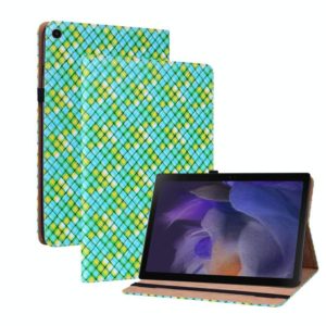 For Samsung Galaxy Tab A8 10.5 2021 Color Weave Leather Tablet Case with Holder(Green) (OEM)