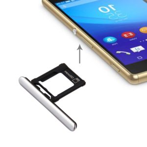 Micro SD Card Tray + Card Slot Port Dust Plug for Sony Xperia XZ Premium (Single SIM Version)(Silver) (OEM)