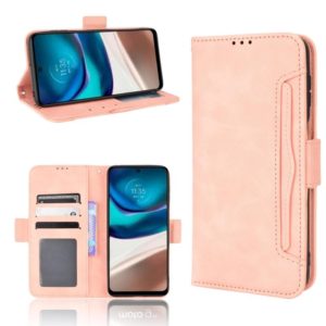 For Motorola Moto G42 Skin Feel Calf Texture Card Slots Leather Phone Case(Pink) (OEM)