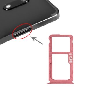 SIM Card Tray + SIM Card Tray / Micro SD Card Tray for Nokia 7 Plus TA-1062 (Purplish Red) (OEM)