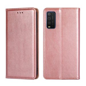 For TCL 205 Pure Color Magnetic Leather Phone Case(Rose Gold) (OEM)