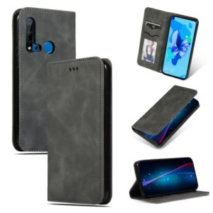 Retro Skin Feel Business Magnetic Horizontal Flip Leather Case for Huawei P20 Lite 2019 / Nova 5i(Dark Gray) (OEM)