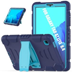 For Samsung Galaxy Tab A7 Lite 8.7 inch 2021 3-Layer Protection Screen Frame + PC + Silicone Shockproof Combination Case with Holder(NavyBlue+Blue) (OEM)