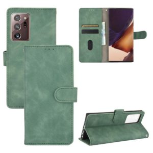 For Samsung Galaxy Note20 Ultra Solid Color Skin Feel Magnetic Buckle Horizontal Flip Calf Texture PU Leather Case with Holder & Card Slots & Wallet(Green) (OEM)