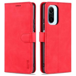 For Xiaomi Redmi K40 Pro AZNS Skin Feel Calf Texture Horizontal Flip Leather Case with Card Slots & Holder & Wallet(Red) (AZNS) (OEM)