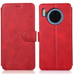 For Huawei Mate 30 Calf Texture Magnetic Buckle Horizontal Flip Leather Case with Holder & Card Slots & Wallet & Photo Frame(Red) (OEM)