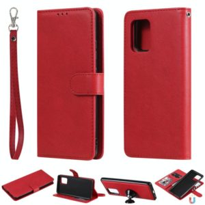 For Samsung Galaxy A91 / S10 Lite 2 in 1 Solid Color Detachable PU Leather Case with Card Slots & Magnetic Holder & Photo Frame & Wallet & Strap(Red) (OEM)