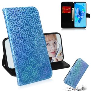 For Huawei P20 Lite 2019 / Nova 5i Solid Color Colorful Magnetic Buckle Horizontal Flip PU Leather Case with Holder & Card Slots & Wallet & Lanyard(Blue) (OEM)