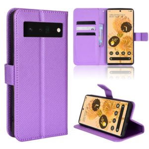 For Google Pixel 6 Pro Diamond Texture Leather Phone Case(Purple) (OEM)