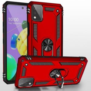For LG K53 Shockproof TPU + PC Protective Case with 360 Degree Rotating Holder(Red) (OEM)