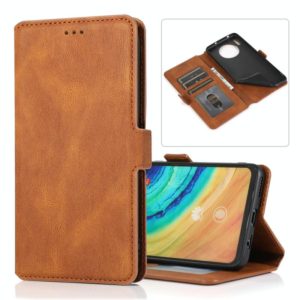 For Huawei Mate 30 Retro Magnetic Closing Clasp Horizontal Flip Leather Case with Holder & Card Slots & Photo Frame & Wallet(Brown) (OEM)