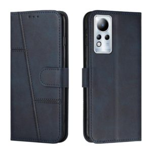 For Infinix Note 11 Stitching Calf Texture Buckle Leather Phone Case(Blue) (OEM)